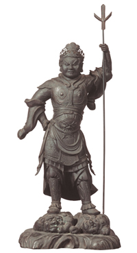 泥足毘沙門天立像画像