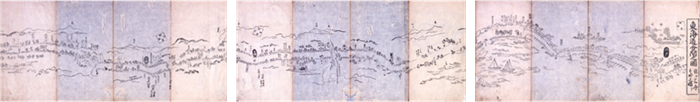《東海道分間絵図》 遠近道印/編 菱川師宣/画