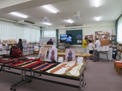 えどはく移動博物館 in 式根島小学校 展示風景
